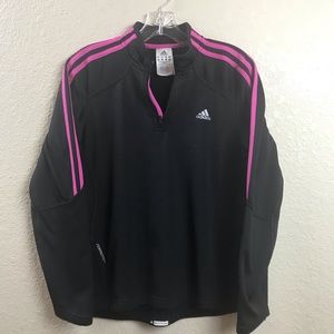 Adidas Pullover Pink Stripe Jacket